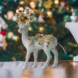 Maxbell Elk Christmas Tree Decoration Gift Decorative for Xmas Tree Photography Prop Argent