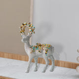 Maxbell Elk Christmas Tree Decoration Gift Decorative for Xmas Tree Photography Prop Argent