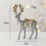 Maxbell Elk Christmas Tree Decoration Gift Decorative for Xmas Tree Photography Prop Argent