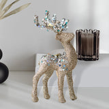 Maxbell Elk Christmas Tree Decoration Gift Decorative for Xmas Tree Photography Prop Champagne
