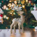 Maxbell Elk Christmas Tree Decoration Gift Decorative for Xmas Tree Photography Prop Champagne