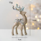 Maxbell Elk Christmas Tree Decoration Gift Decorative for Xmas Tree Photography Prop Champagne