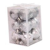 Maxbell 12Pcs Seasonal Decorations Decorative for Office Building Argent