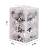 Maxbell 12Pcs Seasonal Decorations Decorative for Office Building Argent
