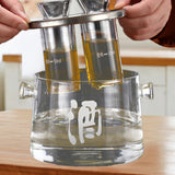 Maxbell Sake Pot Set Sake Carafe Bottle Cold Sake Glasses for Dining Table Birthday Without Holder