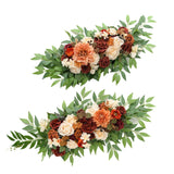 Maxbell 2x Artificial Floral Swag Garland for Craft Art Garden Photography Props Orange
