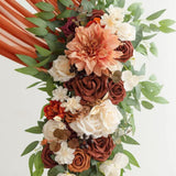 Maxbell 2x Artificial Floral Swag Garland for Craft Art Garden Photography Props Orange