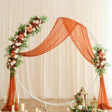Maxbell 2x Artificial Floral Swag Garland for Craft Art Garden Photography Props Orange