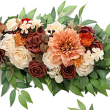 Maxbell 2x Artificial Floral Swag Garland for Craft Art Garden Photography Props Orange