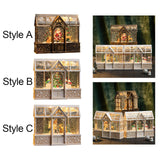 Maxbell Christmas Music Box Lantern with Xmas Tree Snowman Decor for Festival Decor Style A