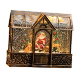 Maxbell Christmas Music Box Lantern with Xmas Tree Snowman Decor for Festival Decor Style A