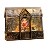 Maxbell Christmas Music Box Lantern with Xmas Tree Snowman Decor for Festival Decor Style A