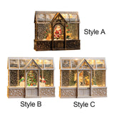 Maxbell Christmas Music Box Lantern with Xmas Tree Snowman Decor for Festival Decor Style A