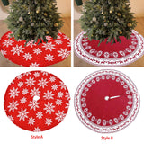 Maxbell 35inch Christmas Tree Skirt Soft Floor Mat for Holiday Party Decorations Style A