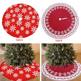 Maxbell 35inch Christmas Tree Skirt Soft Floor Mat for Holiday Party Decorations Style A