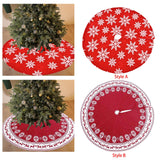 Maxbell 35inch Christmas Tree Skirt Soft Floor Mat for Holiday Party Decorations Style A