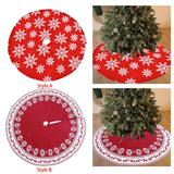 Maxbell 35inch Christmas Tree Skirt Soft Floor Mat for Holiday Party Decorations Style A