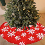 Maxbell 35inch Christmas Tree Skirt Soft Floor Mat for Holiday Party Decorations Style A