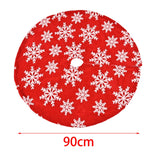 Maxbell 35inch Christmas Tree Skirt Soft Floor Mat for Holiday Party Decorations Style A