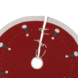Maxbell Christmas Tree Skirt 48'' Round Farmhouse Decor for Farmhouse Garden Wedding Red