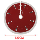 Maxbell Christmas Tree Skirt 48'' Round Farmhouse Decor for Farmhouse Garden Wedding Red