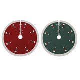 Maxbell Christmas Tree Skirt 48'' Round Farmhouse Decor for Farmhouse Garden Wedding Red