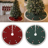 Maxbell Christmas Tree Skirt 48'' Round Farmhouse Decor for Farmhouse Garden Wedding Red
