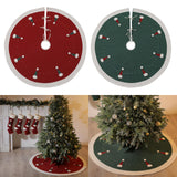 Maxbell Christmas Tree Skirt 48'' Round Farmhouse Decor for Farmhouse Garden Wedding Red
