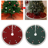 Maxbell Christmas Tree Skirt 48'' Round Farmhouse Decor for Farmhouse Garden Wedding Red