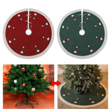 Maxbell Christmas Tree Skirt 48'' Round Farmhouse Decor for Farmhouse Garden Wedding Red