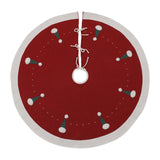 Maxbell Christmas Tree Skirt 48'' Round Farmhouse Decor for Farmhouse Garden Wedding Red