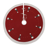 Maxbell Christmas Tree Skirt 48'' Round Farmhouse Decor for Farmhouse Garden Wedding Red