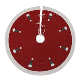 Maxbell Christmas Tree Skirt 48'' Round Farmhouse Decor for Farmhouse Garden Wedding Red