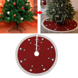 Maxbell Christmas Tree Skirt 48'' Round Farmhouse Decor for Farmhouse Garden Wedding Red