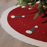 Maxbell Christmas Tree Skirt 48'' Round Farmhouse Decor for Farmhouse Garden Wedding Red