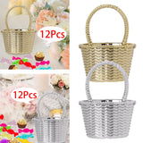 Maxbell 12x Candy box Packaging Decor Storage for Party Decoration Supplies Aureate