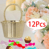 Maxbell 12x Candy box Packaging Decor Storage for Party Decoration Supplies Aureate