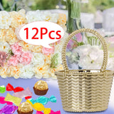 Maxbell 12x Candy box Packaging Decor Storage for Party Decoration Supplies Aureate