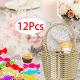Maxbell 12x Candy box Packaging Decor Storage for Party Decoration Supplies Aureate