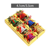 Maxbell 6 Pieces Christmas Bells Decoration Pendant for New Year Festival Decor 4.1cm