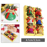 Maxbell 6 Pieces Christmas Bells Decoration Pendant for New Year Festival Decor 4.1cm