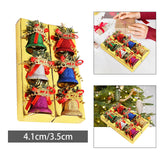 Maxbell 6 Pieces Christmas Bells Decoration Pendant for New Year Festival Decor 4.1cm