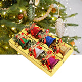 Maxbell 6 Pieces Christmas Bells Decoration Pendant for New Year Festival Decor 4.1cm