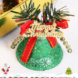 Maxbell 6 Pieces Christmas Bells Decoration Pendant for New Year Festival Decor 4.1cm