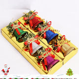 Maxbell 6 Pieces Christmas Bells Decoration Pendant for New Year Festival Decor 3.5cm