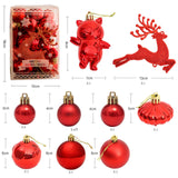 Maxbell Christmas Ball Ornaments Christmas Decorative Ball for Bedroom Party Holiday Red