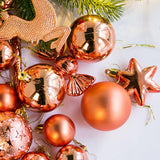 Maxbell Christmas Ball Ornaments Christmas Decorative Ball for Bedroom Party Holiday Rose Aureate