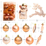 Maxbell Christmas Ball Ornaments Christmas Decorative Ball for Bedroom Party Holiday Rose Aureate