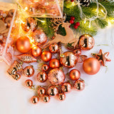 Maxbell Christmas Ball Ornaments Christmas Decorative Ball for Bedroom Party Holiday Rose Aureate