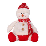 Maxbell Cute Christmas Doll Sitting Figurines Toys for Party Holiday Celebration Snowman